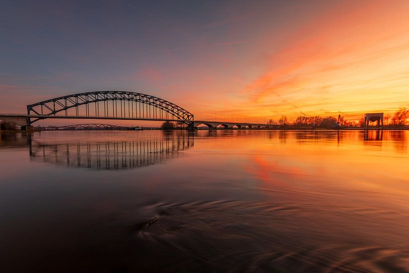 Zwolle IJssel bridge during sunrise by Dennie Jolink