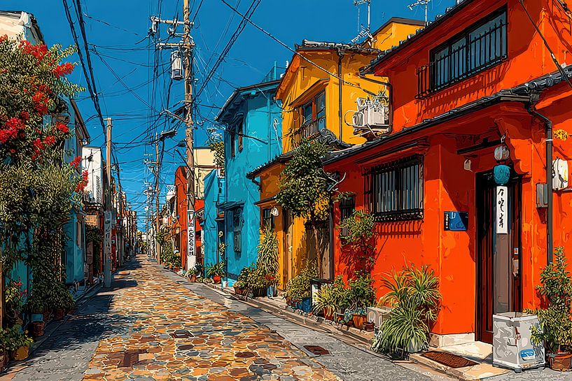 Paysage pittoresque des rues du Japon par Egon Zitter
