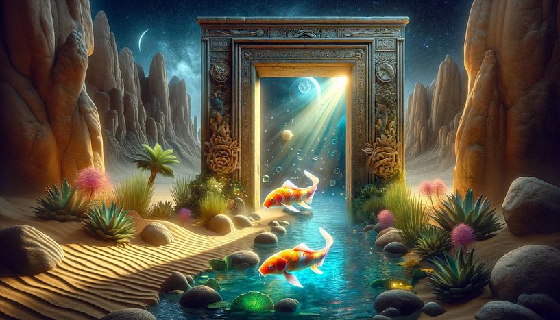 Mysterious gate of the desert lights by artefacti