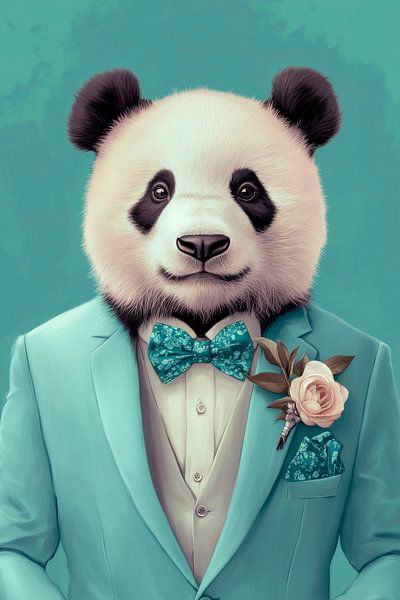 Eleganter Panda im Anzug von Poster Art Shop