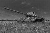 M47 Patton leger tank zwart wit 3 van Martin Albers Photography thumbnail