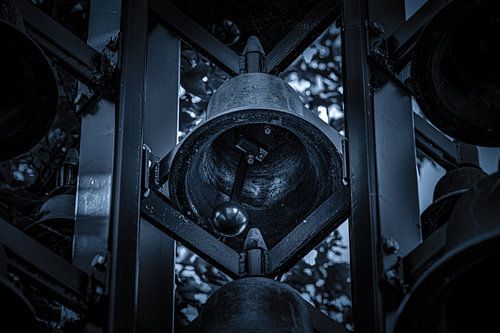 Klokkenspel in zwart en wit