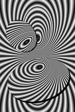 Auge in Auge monochrome optische Illusion Täuschung von Heidemarie Andrea Sattler