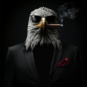Eagle - eagle with cigar and sunglasses