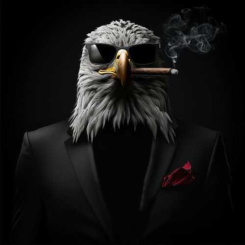 Eagle - eagle with cigar and sunglasses