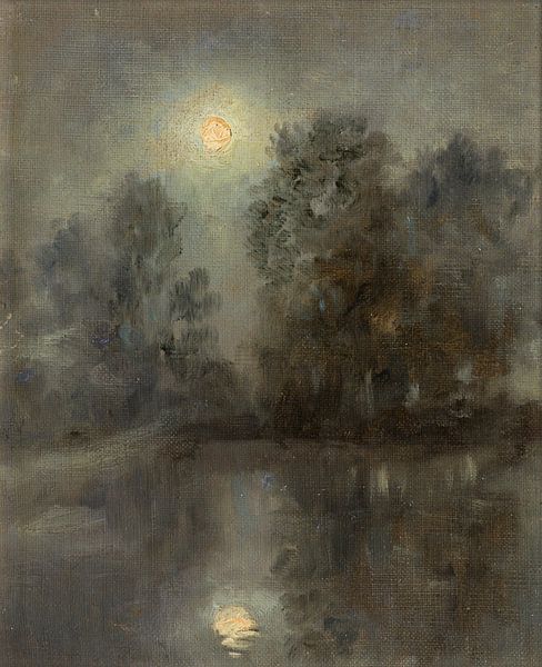 Theodor von Hörmann, Moonlit Night by the River by Atelier Liesjes