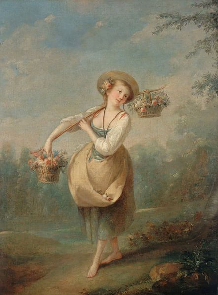 La Bouquetière, Jean-Baptiste Huet par Des maîtres magistraux