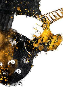 Guitar 35 music art black and gold #guitar #music