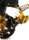 Gitaar 35 muziekkunst zwart en goud #gitaar #muziek van JBJart Justyna Jaszke thumbnail