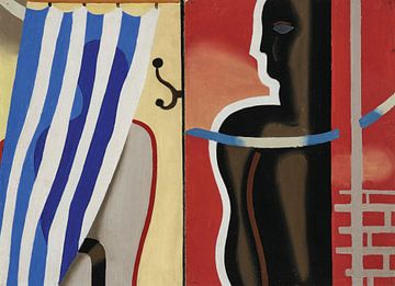 Willi Baumeister - Baigneuse devant une surface rouge (1930) sur Peter Balan
