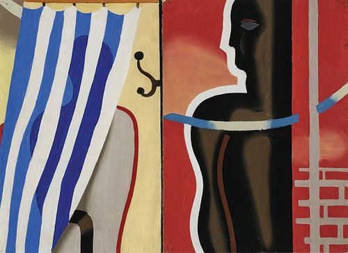 Willi Baumeister - Bathers in front of a red surface (1930)