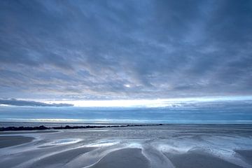 Blue hour on the North Sea coast