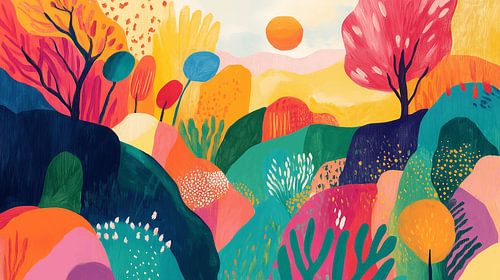 Abstrakte bunte Landschaft