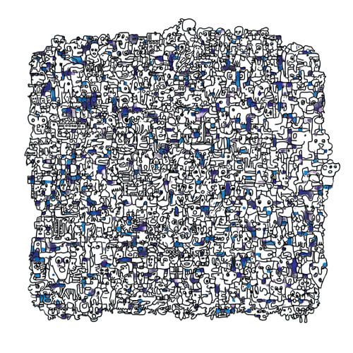 Seltsame Boarder v1 in Blau