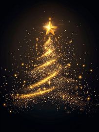 Glittering Christmas tree by Poster Art Shop