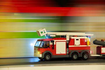 Lego brandweer van view photo