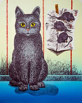Cat with mice explanation by Helmut Böhm