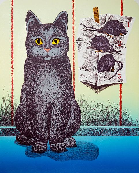 Cat with mice explanation by Helmut Böhm