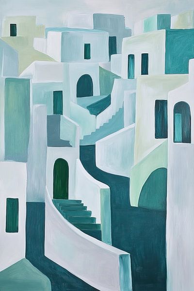 Tunesië Kunstwerk van Abstract Schilderij