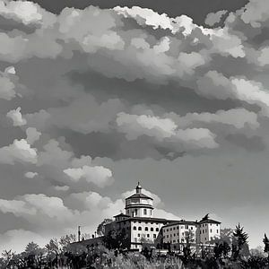 Monte dei Cappuccini onder dramatische hemel