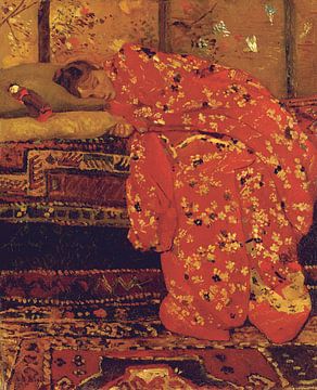 Meisje in een rode kimono (Geesje Kwak), George Hendrik Breitner