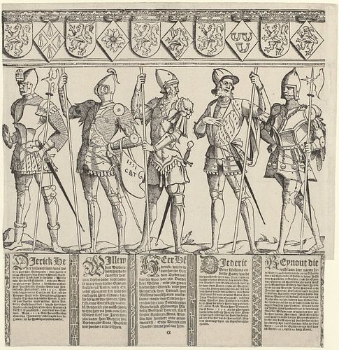 Herren von Brederode, von Zyphridus bis Reinout III (Mitte rechts), Cornelis Anthonisz