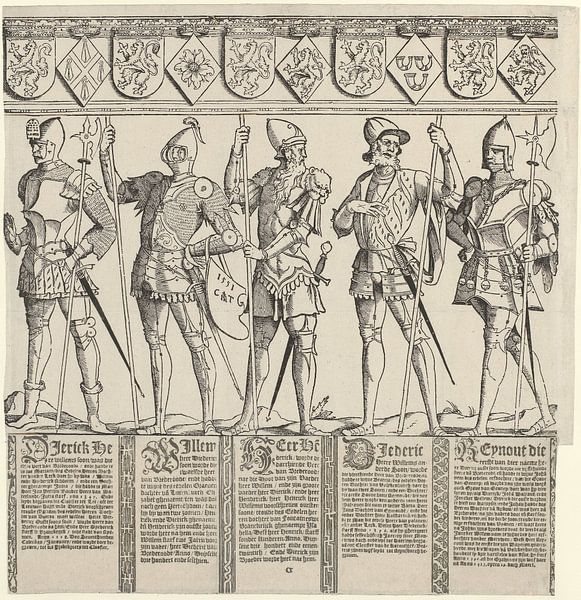 Herren von Brederode, von Zyphridus bis Reinout III (Mitte rechts), Cornelis Anthonisz von Creative Masters Old Masters