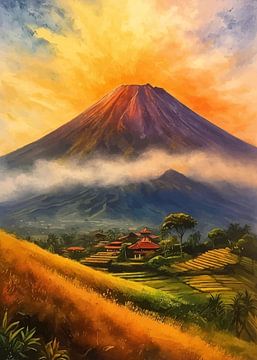 Zonsopgang Mount Agung van MIROKKU