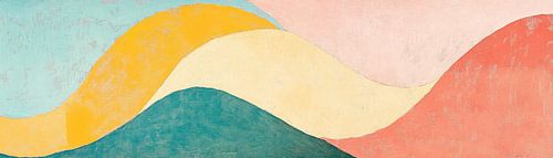 Abstrait ondulé | Abstrait ondulé Mélange de couleurs