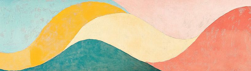 Wavy Abstract | Abstract Wavy Colour Mix by Modern Collection