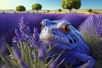 Frosch im Lavendelfeld - Digital Art