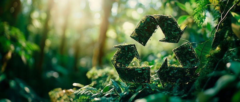 Nachhaltigkeit in der Natur – Recycling-Symbol von Poster Art Shop
