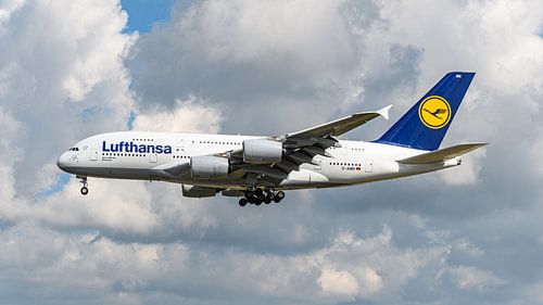 Lufthansa Airbus A380 passenger jet.
