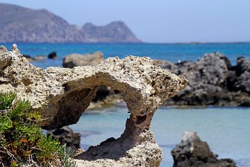 Stone formation on Elafonisi beach on Crete by Lensw0rld