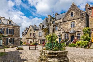 Historische Häuser im Dorf Rochefort-en-Terre, Bretagne