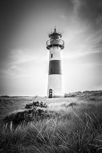 Lighthouse List-East at the Elbow Peninsula (black-white) by Christian Müringer