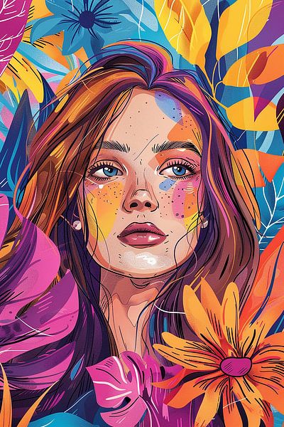 Floral pop art by Liv ter Riet