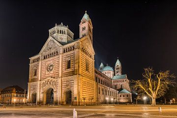 Speyer Cathedral at night by Uwe Ulrich Grün