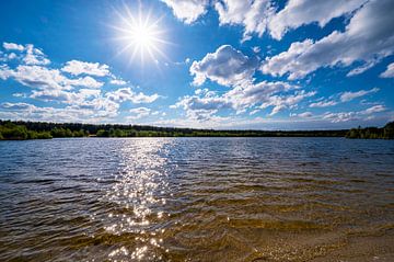 Sunlight over the lake by Ivonne Fuhren-van de Kerkhof