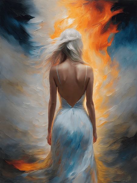 A dress of water and fire by Jolique Arte
