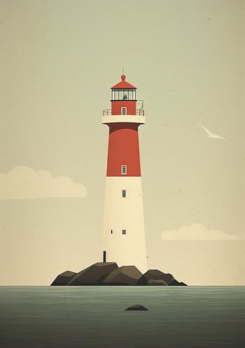 Vuurtoren Poster Maritieme Zee Kunstdruk