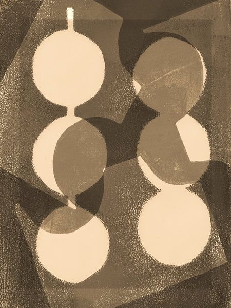 Abstract art in beige and brown by Abstract Minimalist Art