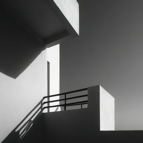 Minimalist Architecture with Shadows – Black and White Fine Art