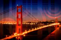 Golden Gate Bridge | Geometric Mix No.1 by Melanie Viola thumbnail