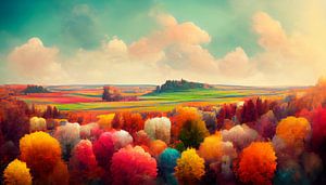 Bunte Herbstlandschaft. Teil 4