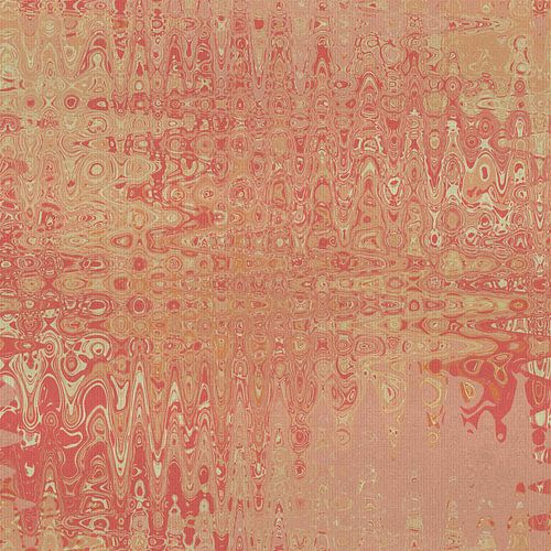 Goud en rood. 70s abstract patroon in retrostijl in levendige kleuren