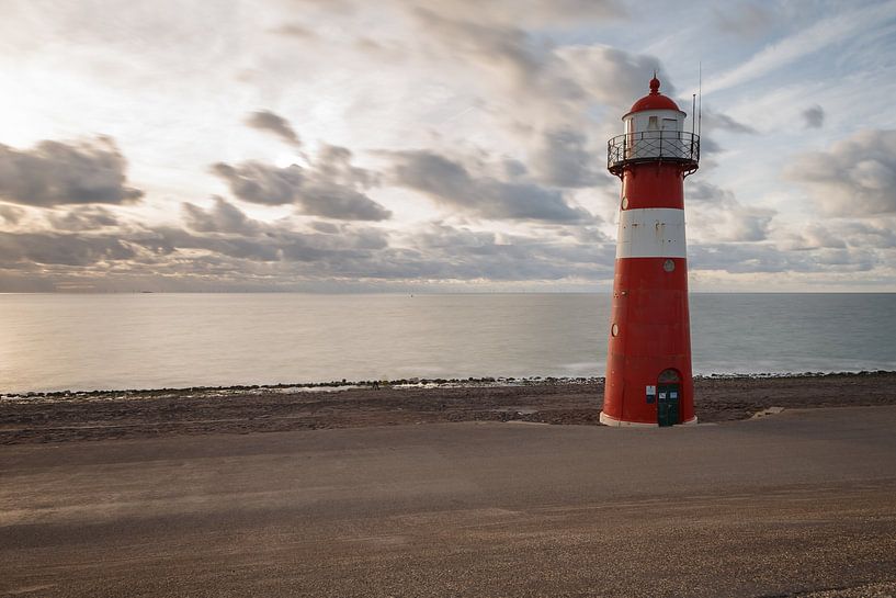 Leuchtturm Noorderhoofd bei Westkapelle Zeeland von Menno Schaefer