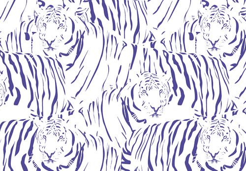 Stilvolle Tiger – Minimalistisches Dschungelmuster