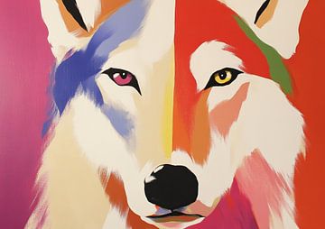 Abstract Wolf in Colours by Modern Collection