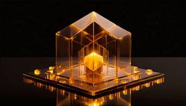 Vorm met gouden kleuren